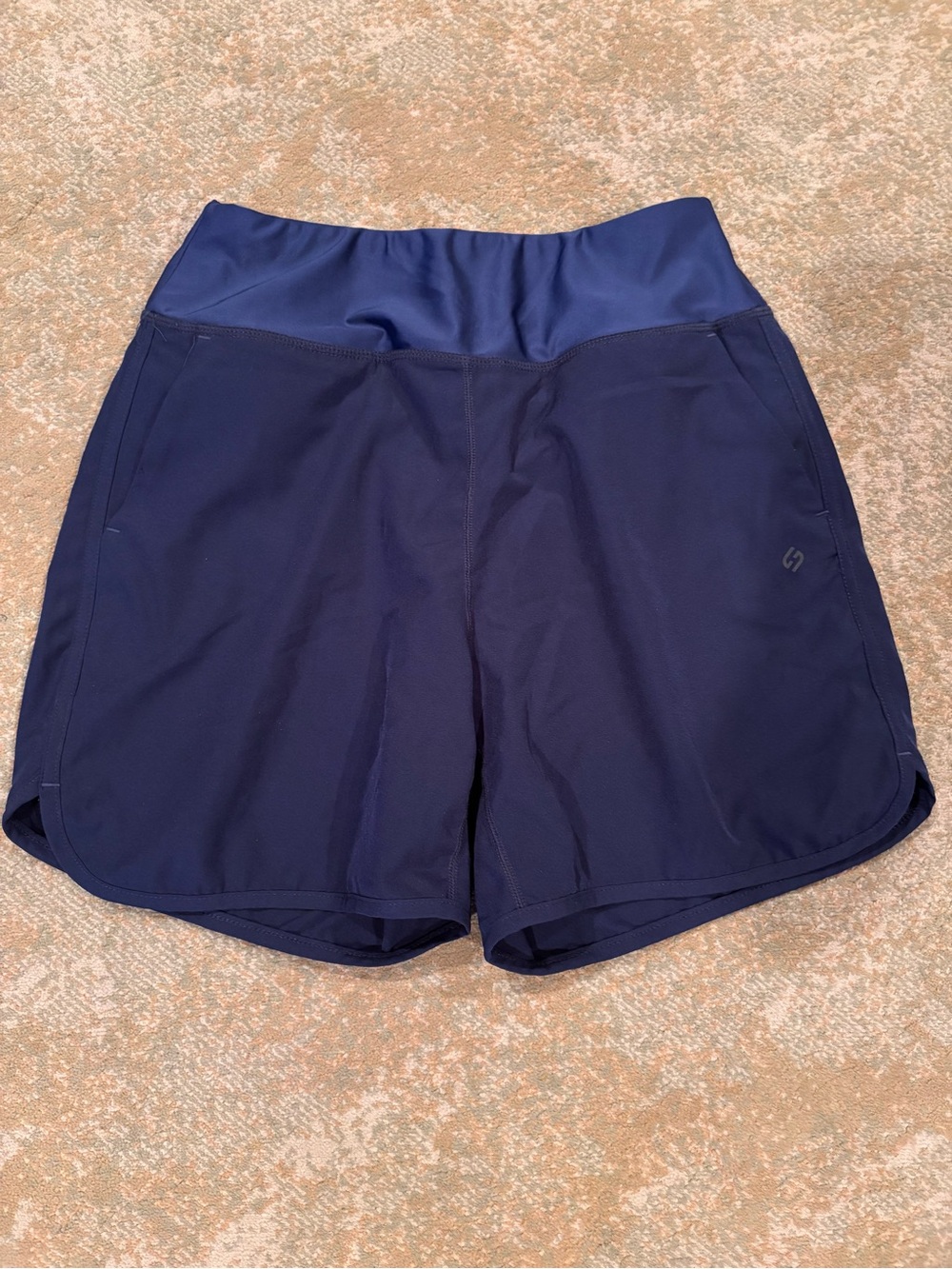 Hodo Sports Navy Running Shorts Built In Brief Size S